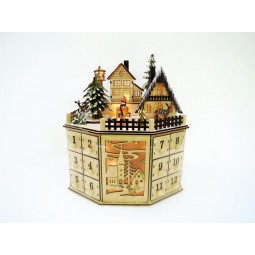 Wooden Advent calendar with 24 drawer
